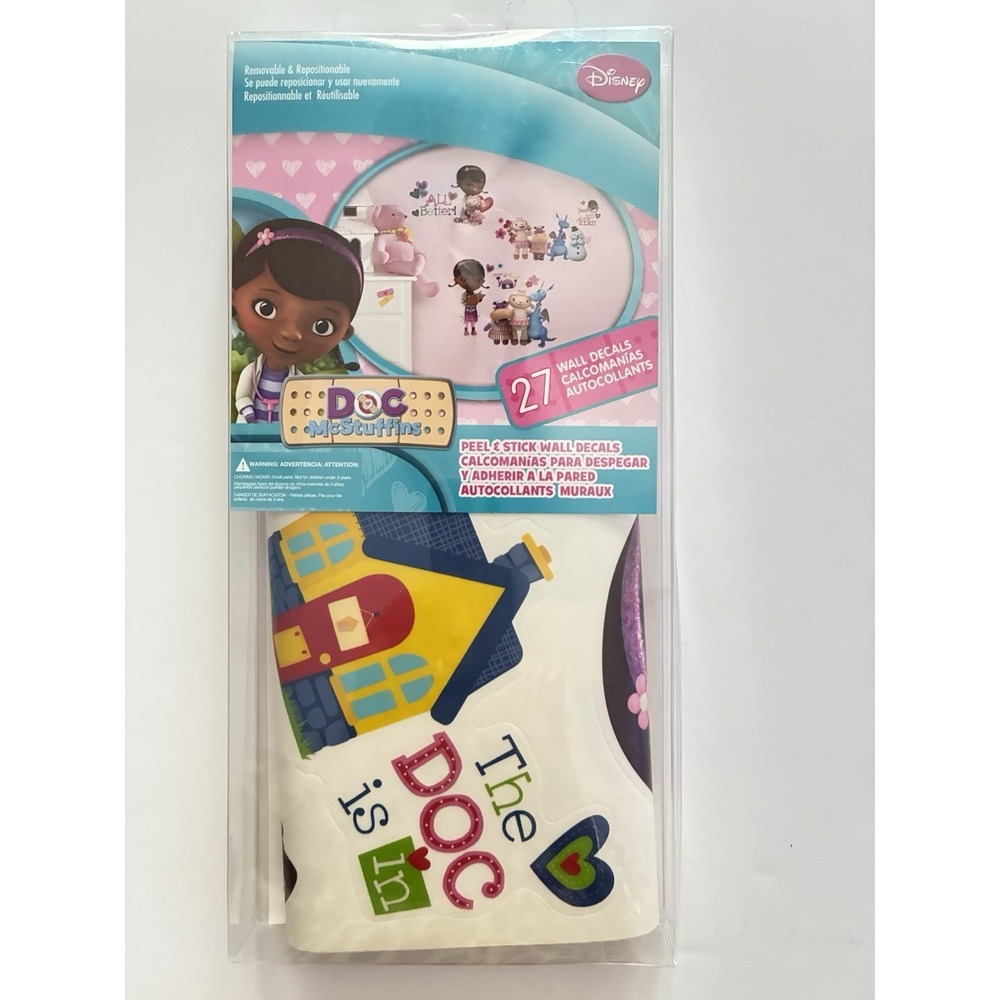 Disney Junior Doc McStuffins Peel & Stick Wall Decals - 27 Reusable Stickers